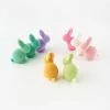 Wanderlust By Abby Flocked Pastel Seated Bunny NEW