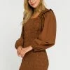 Wanderlust By Abby Smocking Detail Mini Dress