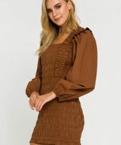 Wanderlust By Abby Smocking Detail Mini Dress