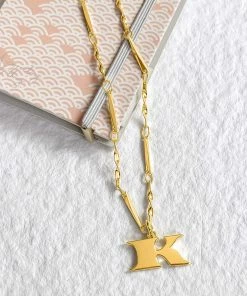 Wanderlust By Abby Letter Necklace NEW