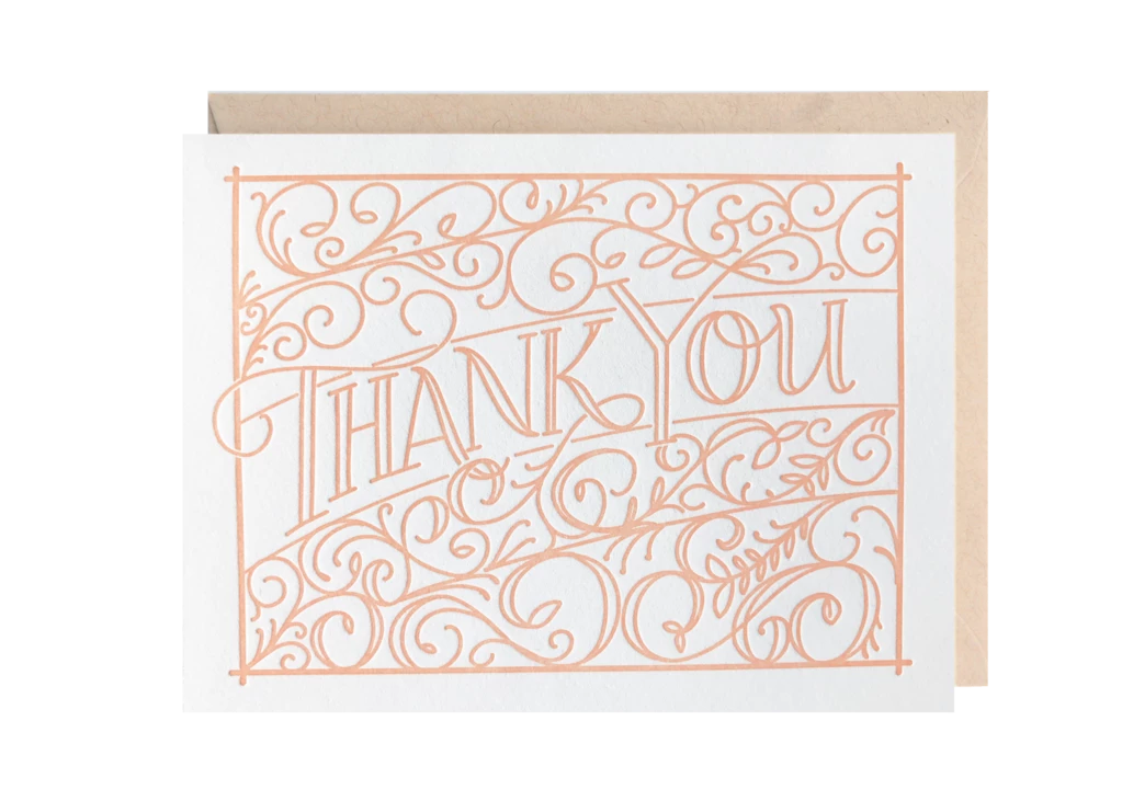 Lion Heart Prints Ironwork Thank You Greeting Card NEW 3 Lion Heart Prints Ironwork Thank You Greeting Card NEW