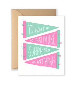 Lion Heart Prints NEW You Did It! Greeting Card