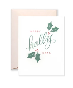 Lion Heart Prints NEW Happy Holly Days Card