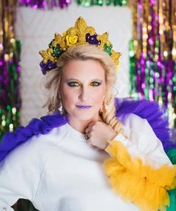 Wanderlust By Abby Fleur De Lis Mardi Gras Headpiece