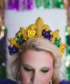Wanderlust By Abby Fleur De Lis Mardi Gras Headpiece