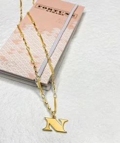 Wanderlust By Abby Letter Necklace NEW