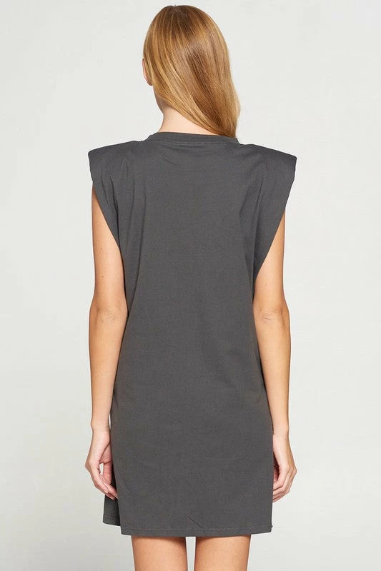 Wanderlust By Abby NEW Short Sleeve Padded Dress 4 Wanderlust By Abby NEW Short Sleeve Padded Dress