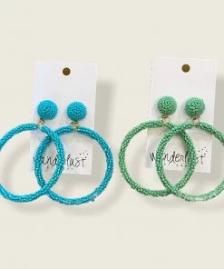 Wanderlust By Abby Beaded Hoops NEW