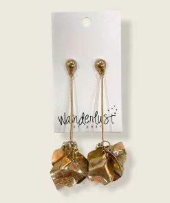 Wanderlust By Abby NEW Gold Petal Dangles