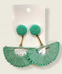 Wanderlust By Abby Semicircle Seafoam Earrings NEW