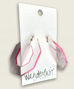 Wanderlust By Abby Clear Octagon Hoops