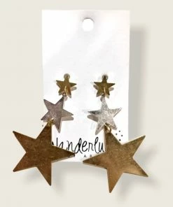 Wanderlust By Abby 3 Star Dangle Earrings NEW