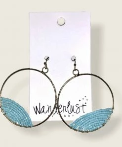 Wanderlust By Abby Circle Earring With Turquoise Beads