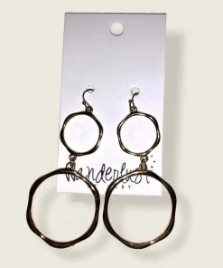 Wanderlust By Abby Double Circle Dangle Earrings
