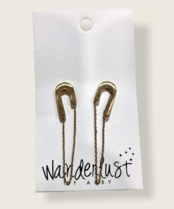 Wanderlust By Abby NEW Safety Chain Earrings