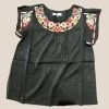 Wanderlust By Abby NEW Embroidered Short Sleeve Top