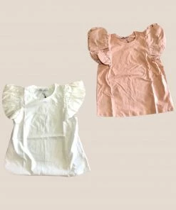 Wanderlust By Abby Short Balloon Sleeve Top NEW