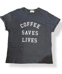 Wanderlust By Abby Coffee Saves Lives Tee NEW