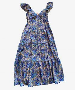 Wanderlust By Abby NEW Floral Ruffle Sleeve Maxi Dress