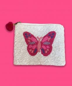Wanderlust By Abby Fuschia Butterfly Pouch