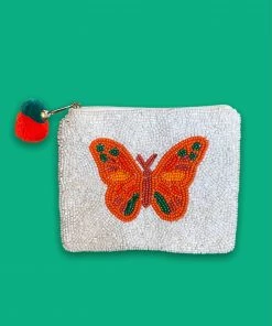Wanderlust By Abby NEW Orange Butterfly Pouch