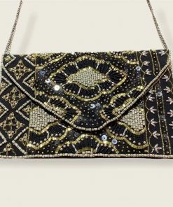 Wanderlust By Abby Black Beaded Purse