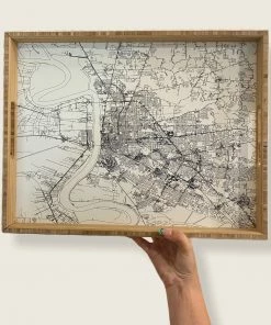 Wanderlust By Abby NEW Baton Rouge Map Wooden Tray