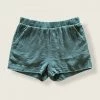Wanderlust By Abby NEW Teal Gauze Elastic Shorts