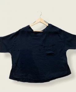 Wanderlust By Abby Black Gauze Top