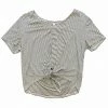 Wanderlust By Abby Tied Front Striped Tee