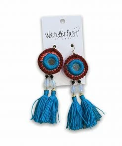 Wanderlust By Abby NEW Teal Mirror Tassels