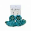 Wanderlust By Abby Teal Beaded Fray Tassels