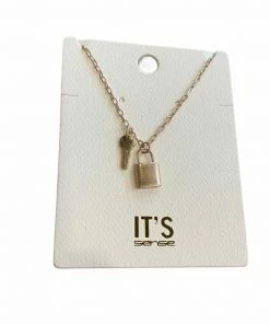 Wanderlust By Abby Lock And Key Dainty Chain Necklace NEW