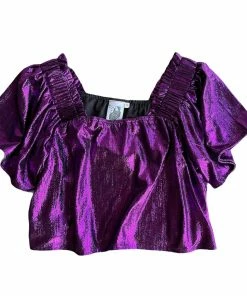Queen Of Sparkles Purple Flutter Top