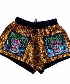 NEW Queen Of Sparkles Neon Tigers Shorts