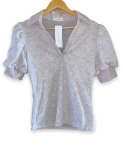 Wanderlust By Abby Lavender Puff Sleeve Top