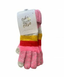 Wanderlust By Abby NANCY TOUCHSCREEN GLOVES, PINK