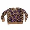 Queen Of Sparkles CLOTHING TIGER PRINT SEQUIN FLOWER SWEATER