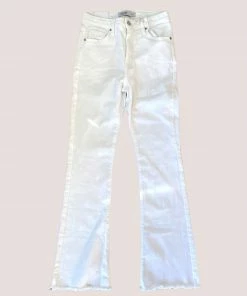 Wanderlust By Abby High Rise Frayed Hem Flare Jeans NEW