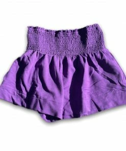 Wanderlust By Abby Purple Smocked Shorts
