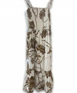 Wanderlust By Abby NEW Ruched Patterned Midi Dress