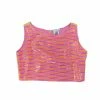 Queen Of Sparkles NEW QOS Neon Sequin Stripe Top