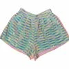 Queen Of Sparkles NEW QOS Neon Sequin Stripe Shorts
