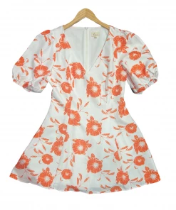 Wanderlust By Abby NEW Orange Floral Mini Dress