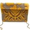 Wanderlust By Abby Beaded Mustard Vintage Clutch