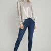 Wanderlust By Abby NEW Foil Mock Neck Long Sleeve