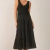 Wanderlust By Abby NEW Woven/Knit Tiered Maxi Dress