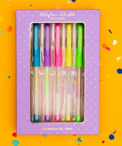 Taylor Elliott Designs Rainbow Gel Pen Set NEW