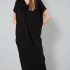 Wanderlust By Abby NEW Black Twist Short Sleeve Maxi Dress