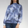 Wanderlust By Abby Blue Tie Dye Crew Sweatshirt NEW